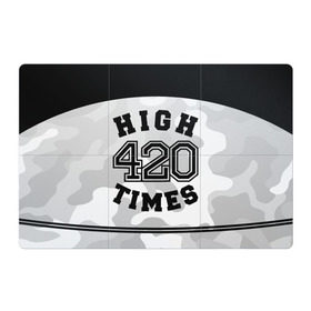 Магнитный плакат 3Х2 с принтом High Times 420 Camo в Новосибирске, Полимерный материал с магнитным слоем | 6 деталей размером 9*9 см | Тематика изображения на принте: camouflage | камо | камуфляж