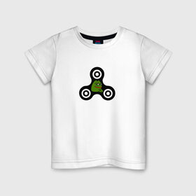 Детская футболка хлопок с принтом Frog spinner в Новосибирске, 100% хлопок | круглый вырез горловины, полуприлегающий силуэт, длина до линии бедер | pepe | spinner | антиспиннер | вейп | вейпер | вертушка | лягушка | мем | пепе | спиннер