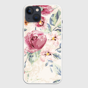 Чехол для iPhone 13 с принтом Vintage Flovers в Новосибирске,  |  | beautiful | color | cute | flowers | nature | pattern | pink | purple | red | summer | vintage | yellow | жёлтое | красивое | красное | красота | милое | оранжевое | природа | цвет | цветы | яркое