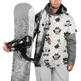 Накидка на куртку 3D с принтом Лесные супергерои в Новосибирске, 100% полиэстер |  | Тематика изображения на принте: енот | лес | лис | лось | медведь | паттерн | сова