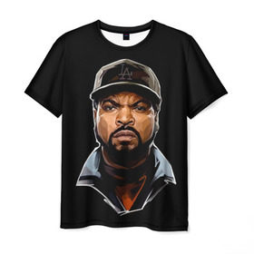 Мужская футболка 3D с принтом Ice Cube 1 в Новосибирске, 100% полиэфир | прямой крой, круглый вырез горловины, длина до линии бедер | ice cube | oshea jackson | rap | айс кьюб | гангста рэп | о’ши дже́ксон | рэп