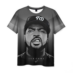 Мужская футболка 3D с принтом Ice Cube 2 в Новосибирске, 100% полиэфир | прямой крой, круглый вырез горловины, длина до линии бедер | ice cube | oshea jackson | rap | айс кьюб | гангста рэп | о’ши дже́ксон | рэп