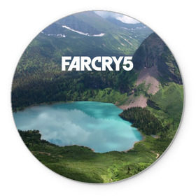 Коврик круглый с принтом Far Cry 5 в Новосибирске, резина и полиэстер | круглая форма, изображение наносится на всю лицевую часть | Тематика изображения на принте: far cry | far cry 5 | фар край