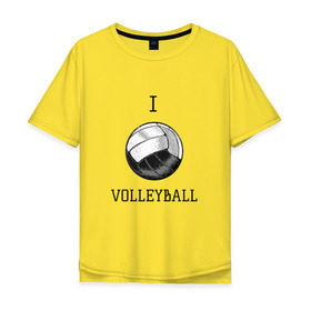 Мужская футболка хлопок Oversize с принтом My volleyball в Новосибирске, 100% хлопок | свободный крой, круглый ворот, “спинка” длиннее передней части | ball | beach | game | gamer | i | love | player | volleybal | волейбол | волейболист | игра | игрок | пляжник | спорт | спортсмен