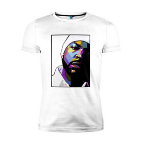 Мужская футболка премиум с принтом Ice Cube в Новосибирске, 92% хлопок, 8% лайкра | приталенный силуэт, круглый вырез ворота, длина до линии бедра, короткий рукав | ice cube | oshea jackson | rap | айс кьюб | гангста рэп | о’ши джексон | рэп