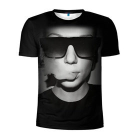 Мужская футболка 3D спортивная с принтом Vape Girl в Новосибирске, 100% полиэстер с улучшенными характеристиками | приталенный силуэт, круглая горловина, широкие плечи, сужается к линии бедра | bud | buds | girl | smoke | vape | weed | вейп | вейпер | девочка | дым