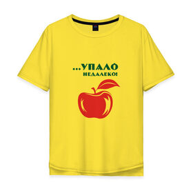 Мужская футболка хлопок Oversize с принтом Упало недалеко в Новосибирске, 100% хлопок | свободный крой, круглый ворот, “спинка” длиннее передней части | 