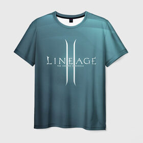 Мужская футболка 3D с принтом LineAge II в Новосибирске, 100% полиэфир | прямой крой, круглый вырез горловины, длина до линии бедер | Тематика изображения на принте: l2 | la 2 | lineage | lineage 2 | lineage ii | линейка