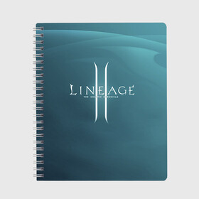 Тетрадь с принтом LineAge II в Новосибирске, 100% бумага | 48 листов, плотность листов — 60 г/м2, плотность картонной обложки — 250 г/м2. Листы скреплены сбоку удобной пружинной спиралью. Уголки страниц и обложки скругленные. Цвет линий — светло-серый
 | l2 | la 2 | lineage | lineage 2 | lineage ii | линейка