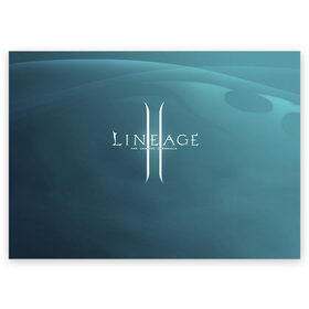 Поздравительная открытка с принтом LineAge II в Новосибирске, 100% бумага | плотность бумаги 280 г/м2, матовая, на обратной стороне линовка и место для марки
 | l2 | la 2 | lineage | lineage 2 | lineage ii | линейка