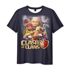 Мужская футболка 3D с принтом Clash of clans 2 в Новосибирске, 100% полиэфир | прямой крой, круглый вырез горловины, длина до линии бедер | clash of clans | игры | клэш оф кланс