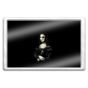 Магнит 45*70 с принтом Мона Лиза Kiss в Новосибирске, Пластик | Размер: 78*52 мм; Размер печати: 70*45 | Тематика изображения на принте: джин симмонс | картина | пол стэнли | эйс фрейли