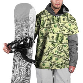 Накидка на куртку 3D с принтом Benjamin Franklin в Новосибирске, 100% полиэстер |  | 3d | benjamin franklin | америка | богатство | валюта | денежные купюры | деньги | доллар | зеленые | сша | текстуры