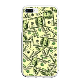 Чехол для iPhone 7Plus/8 Plus матовый с принтом Benjamin Franklin в Новосибирске, Силикон | Область печати: задняя сторона чехла, без боковых панелей | 3d | benjamin franklin | америка | богатство | валюта | денежные купюры | деньги | доллар | зеленые | сша | текстуры