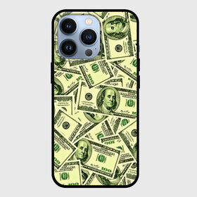 Чехол для iPhone 13 Pro с принтом Benjamin Franklin в Новосибирске,  |  | Тематика изображения на принте: 3d | benjamin franklin | америка | богатство | валюта | денежные купюры | деньги | доллар | зеленые | сша | текстуры