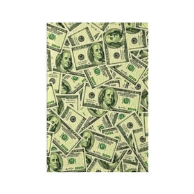 Обложка для паспорта матовая кожа с принтом Benjamin Franklin в Новосибирске, натуральная матовая кожа | размер 19,3 х 13,7 см; прозрачные пластиковые крепления | 3d | benjamin franklin | америка | богатство | валюта | денежные купюры | деньги | доллар | зеленые | сша | текстуры