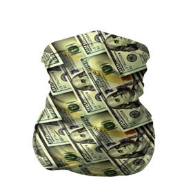 Бандана-труба 3D с принтом Деньги в Новосибирске, 100% полиэстер, ткань с особыми свойствами — Activecool | плотность 150‒180 г/м2; хорошо тянется, но сохраняет форму | Тематика изображения на принте: 3d | benjamin franklin | америка | богатство | валюта | денежные купюры | деньги | доллар | зеленые | сша | текстуры