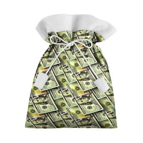 Подарочный 3D мешок с принтом Деньги в Новосибирске, 100% полиэстер | Размер: 29*39 см | Тематика изображения на принте: 3d | benjamin franklin | америка | богатство | валюта | денежные купюры | деньги | доллар | зеленые | сша | текстуры