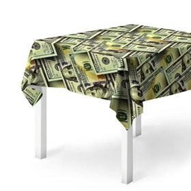 Скатерть 3D с принтом Деньги в Новосибирске, 100% полиэстер (ткань не мнется и не растягивается) | Размер: 150*150 см | 3d | benjamin franklin | америка | богатство | валюта | денежные купюры | деньги | доллар | зеленые | сша | текстуры