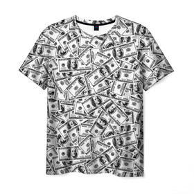 Мужская футболка 3D с принтом Benjamin Franklin $ в Новосибирске, 100% полиэфир | прямой крой, круглый вырез горловины, длина до линии бедер | 3d | benjamin franklin | америка | богатство | валюта | денежные купюры | деньги | доллар | зеленые | сша | текстуры