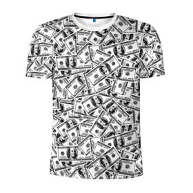 Мужская футболка 3D спортивная с принтом Benjamin Franklin $ в Новосибирске, 100% полиэстер с улучшенными характеристиками | приталенный силуэт, круглая горловина, широкие плечи, сужается к линии бедра | 3d | benjamin franklin | америка | богатство | валюта | денежные купюры | деньги | доллар | зеленые | сша | текстуры