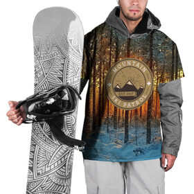 Накидка на куртку 3D с принтом Mountain Ski Patrol в Новосибирске, 100% полиэстер |  | 3d | landscape | mountains | nature | горы | заснеженный | зима | отдых | отражения | пейзаж | природа | склоны | снег