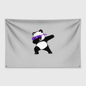 Флаг-баннер с принтом Panda в Новосибирске, 100% полиэстер | размер 67 х 109 см, плотность ткани — 95 г/м2; по краям флага есть четыре люверса для крепления | panda dab | животные | панда