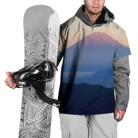 Накидка на куртку 3D с принтом Фудзияма в Новосибирске, 100% полиэстер |  | Тематика изображения на принте: fuji | вулкан | горы | рассвет | солнце | туман | утро | япония