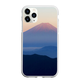 Чехол для iPhone 11 Pro матовый с принтом Фудзияма в Новосибирске, Силикон |  | Тематика изображения на принте: fuji | вулкан | горы | рассвет | солнце | туман | утро | япония