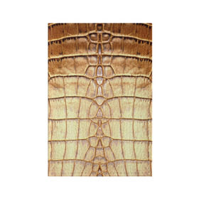 Обложка для паспорта матовая кожа с принтом Крокодил в Новосибирске, натуральная матовая кожа | размер 19,3 х 13,7 см; прозрачные пластиковые крепления | аллигатор | варан | игуана | кайман | кожа | крокодил | питон | ящерица