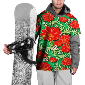 Накидка на куртку 3D с принтом Узор из цветов в Новосибирске, 100% полиэстер |  | Тематика изображения на принте: 3d | арт | астры | красные | ромашки | узор | цветы