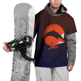 Накидка на куртку 3D с принтом Лисица и дельфин в Новосибирске, 100% полиэстер |  | Тематика изображения на принте: fox | два в одном | животное | зверь | красивая | лис | лиса | лисенок | лисица | лисичка | мех | патрикеевна | плутовка | прикольная | природа | рисунок | рыба | рыжая | рыжий цвет | сказка | хвост | хитрая