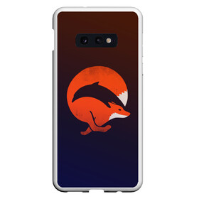 Чехол для Samsung S10E с принтом Лисица и дельфин в Новосибирске, Силикон | Область печати: задняя сторона чехла, без боковых панелей | fox | два в одном | животное | зверь | красивая | лис | лиса | лисенок | лисица | лисичка | мех | патрикеевна | плутовка | прикольная | природа | рисунок | рыба | рыжая | рыжий цвет | сказка | хвост | хитрая