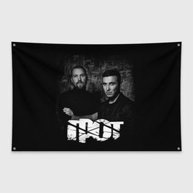 Флаг-баннер с принтом ГРОТ в Новосибирске, 100% полиэстер | размер 67 х 109 см, плотность ткани — 95 г/м2; по краям флага есть четыре люверса для крепления | grot55 | rap | грот | рэп | хип хоп
