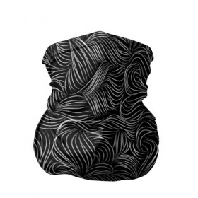 Бандана-труба 3D с принтом Черные Волны в Новосибирске, 100% полиэстер, ткань с особыми свойствами — Activecool | плотность 150‒180 г/м2; хорошо тянется, но сохраняет форму | абстракция | вензель | волосы | геометрия | графика | завитки | искусство | карандаш | линии | листья | метель | плавный | рисование | стиль | тонкий | узор | цветы | черно белый | чертеж | щупальца