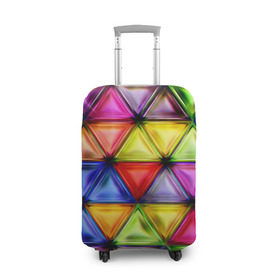 Чехол для чемодана 3D с принтом Rhombuses в Новосибирске, 86% полиэфир, 14% спандекс | двустороннее нанесение принта, прорези для ручек и колес | Тематика изображения на принте: art | beautiful | blue | color | cute | fugures | geometry | green | mosaic | orange | original | pattern | pink | purple | red | rhombuses | yellow | красивое | красное | красный | красота | милое | цвет | яркое