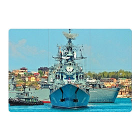 Магнитный плакат 3Х2 с принтом Сторожевой корабль в Новосибирске, Полимерный материал с магнитным слоем | 6 деталей размером 9*9 см | Тематика изображения на принте: 3d | море | севастополь | сторожевой корабль | судно | черноморский флот