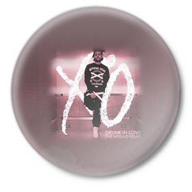 Значок с принтом The Weeknd в Новосибирске,  металл | круглая форма, металлическая застежка в виде булавки | Тематика изображения на принте: 