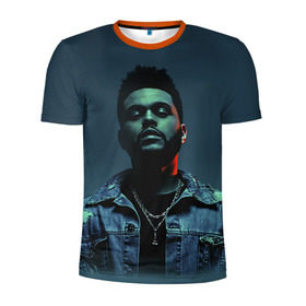 Мужская футболка 3D спортивная с принтом The Weeknd в Новосибирске, 100% полиэстер с улучшенными характеристиками | приталенный силуэт, круглая горловина, широкие плечи, сужается к линии бедра | Тематика изображения на принте: the weeknd | викенд | тесфайе | уикенд
