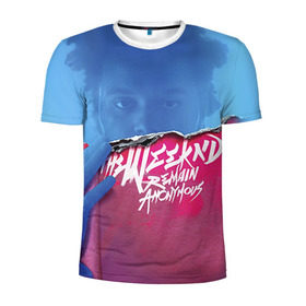 Мужская футболка 3D спортивная с принтом The Weeknd в Новосибирске, 100% полиэстер с улучшенными характеристиками | приталенный силуэт, круглая горловина, широкие плечи, сужается к линии бедра | Тематика изображения на принте: the weeknd | викенд | тесфайе | уикенд