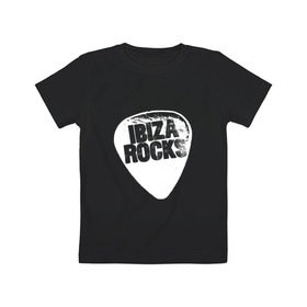 Детская футболка хлопок с принтом Ibiza Rocks Black & White в Новосибирске, 100% хлопок | круглый вырез горловины, полуприлегающий силуэт, длина до линии бедер | dj | ibiza | pink | rocks | вечеринка | гламур | диджей | дизайн | ибица | клуб | мода | остров | отпуск | пафос | путешествие | рок | стиль