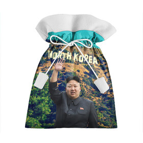 Подарочный 3D мешок с принтом NORTH KOREA в Новосибирске, 100% полиэстер | Размер: 29*39 см | hollywood | kim jong un | north korea | ким чен ын | северная корея