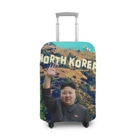 Чехол для чемодана 3D с принтом NORTH KOREA в Новосибирске, 86% полиэфир, 14% спандекс | двустороннее нанесение принта, прорези для ручек и колес | hollywood | kim jong un | north korea | ким чен ын | северная корея