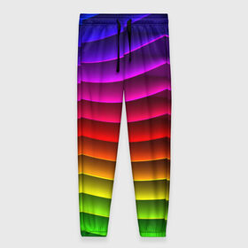 Женские брюки 3D с принтом Радужные цвета в Новосибирске, полиэстер 100% | прямой крой, два кармана без застежек по бокам, с мягкой трикотажной резинкой на поясе и по низу штанин. В поясе для дополнительного комфорта — широкие завязки | радуга | цвет