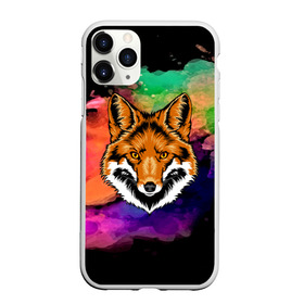 Чехол для iPhone 11 Pro матовый с принтом Лиса в Новосибирске, Силикон |  | 3d | color | pattern | абстракция | голова животного | животные | краска | лиса | лисица | цветные