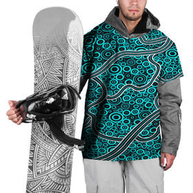 Накидка на куртку 3D с принтом Aboriginal pattern в Новосибирске, 100% полиэстер |  | абстракции | арт | волны | узор | фигуры