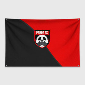 Флаг-баннер с принтом PandafxTM в Новосибирске, 100% полиэстер | размер 67 х 109 см, плотность ткани — 95 г/м2; по краям флага есть четыре люверса для крепления | 7f united | fifa | pandafx | панда