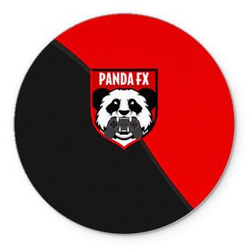 Коврик круглый с принтом PandafxTM в Новосибирске, резина и полиэстер | круглая форма, изображение наносится на всю лицевую часть | 7f united | fifa | pandafx | панда