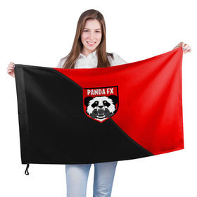 Флаг 3D с принтом PandafxTM в Новосибирске, 100% полиэстер | плотность ткани — 95 г/м2, размер — 67 х 109 см. Принт наносится с одной стороны | 7f united | fifa | pandafx | панда