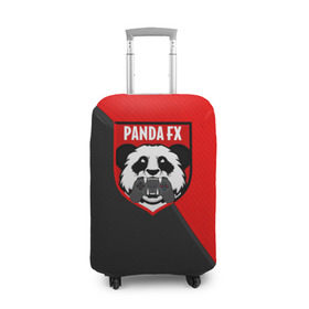 Чехол для чемодана 3D с принтом PandafxTM в Новосибирске, 86% полиэфир, 14% спандекс | двустороннее нанесение принта, прорези для ручек и колес | 7f united | fifa | pandafx | панда